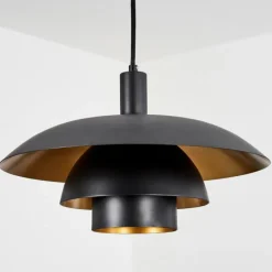 Lampes Dorées-hofstein Suspension Sundet Noir, 1 lumière