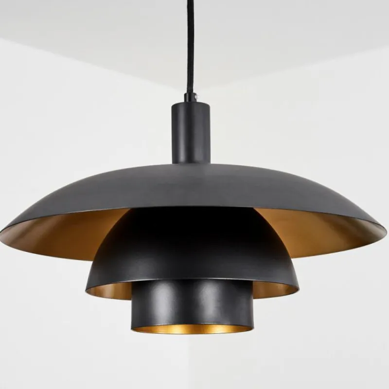Lampes Dorées-hofstein Suspension Sundet Noir, 1 lumière