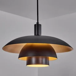 Luminaires Scandinaves-hofstein Suspension Sundet Noir, 1 lumière