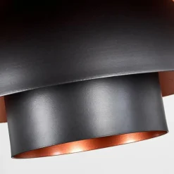 Luminaires Scandinaves-hofstein Suspension Sundet Noir, 1 lumière