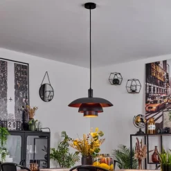 Luminaires Scandinaves-hofstein Suspension Sundet Noir, 1 lumière