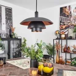 Luminaires Scandinaves-hofstein Suspension Sundet Noir, 1 lumière