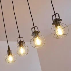 Lampes Vintages & Rétros-Luminaires Trio Suspension Sundsvall Brun, Noir, 4 lumières