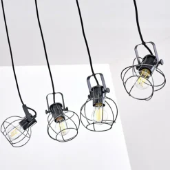 Lampes Vintages & Rétros-Luminaires Trio Suspension Sundsvall Brun, Noir, 4 lumières