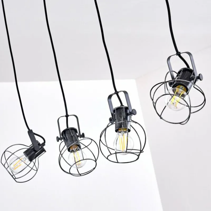 Lampes Vintages & Rétros-Luminaires Trio Suspension Sundsvall Brun, Noir, 4 lumières