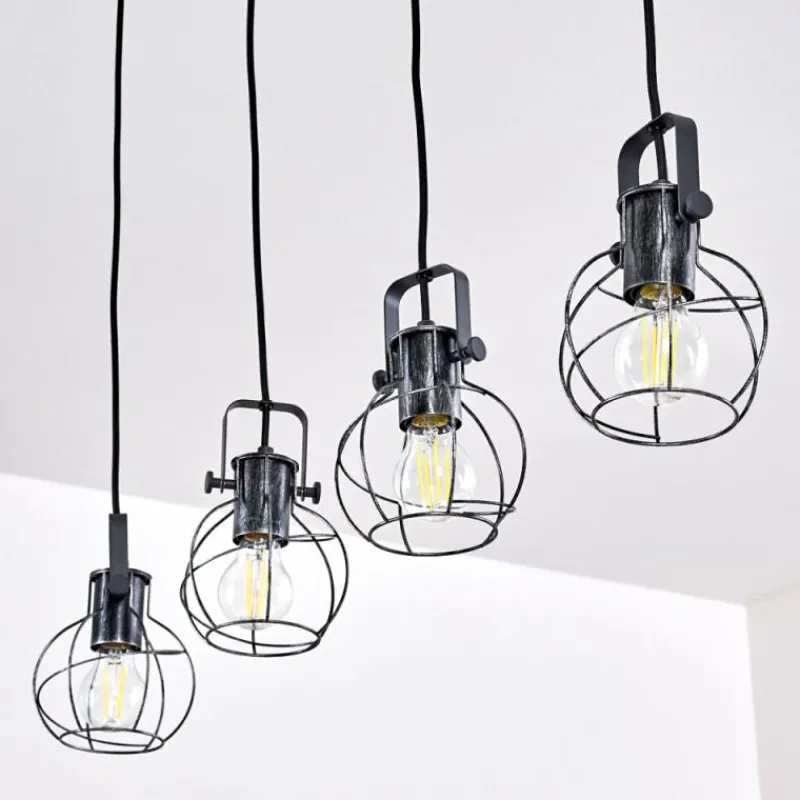 Lampes Vintages & Rétros-Luminaires Trio Suspension Sundsvall Brun, Noir, 4 lumières