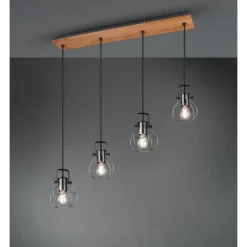 Lampes Vintages & Rétros-Luminaires Trio Suspension Sundsvall Brun, Noir, 4 lumières
