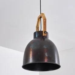 Luminaires Rustiques-hofstein Suspension Svanfolk Acier brossé, 1 lumière