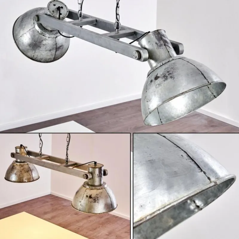 Lampes Industrielles-hofstein Suspension Svanfolk Gris, Rouille, 2 lumières