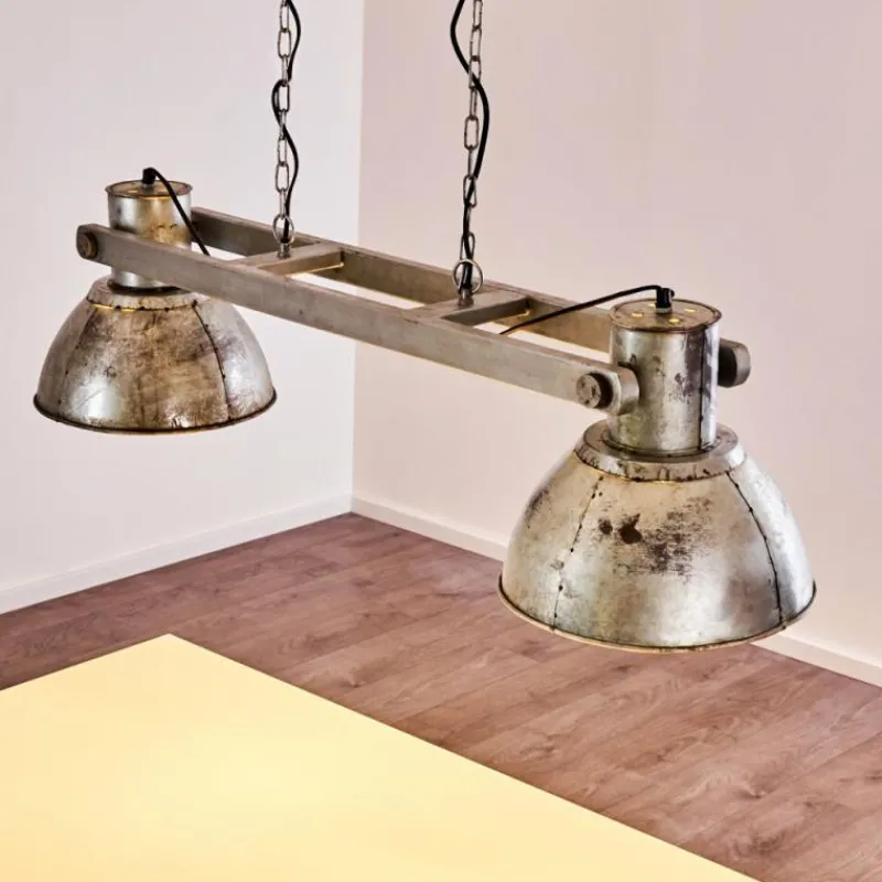 Lampes Industrielles-hofstein Suspension Svanfolk Gris, Rouille, 2 lumières