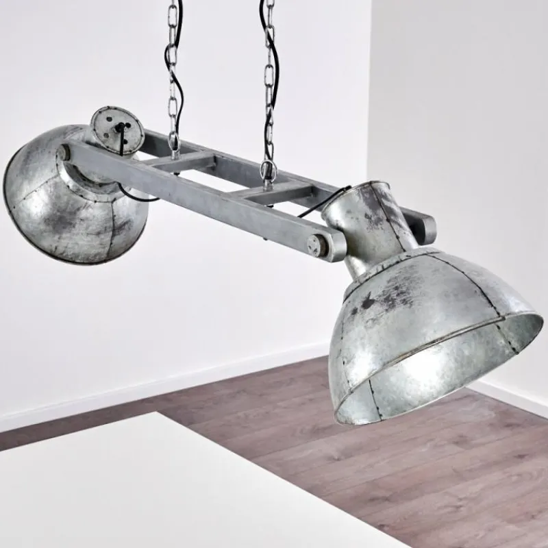 Lampes Industrielles-hofstein Suspension Svanfolk Gris, Rouille, 2 lumières