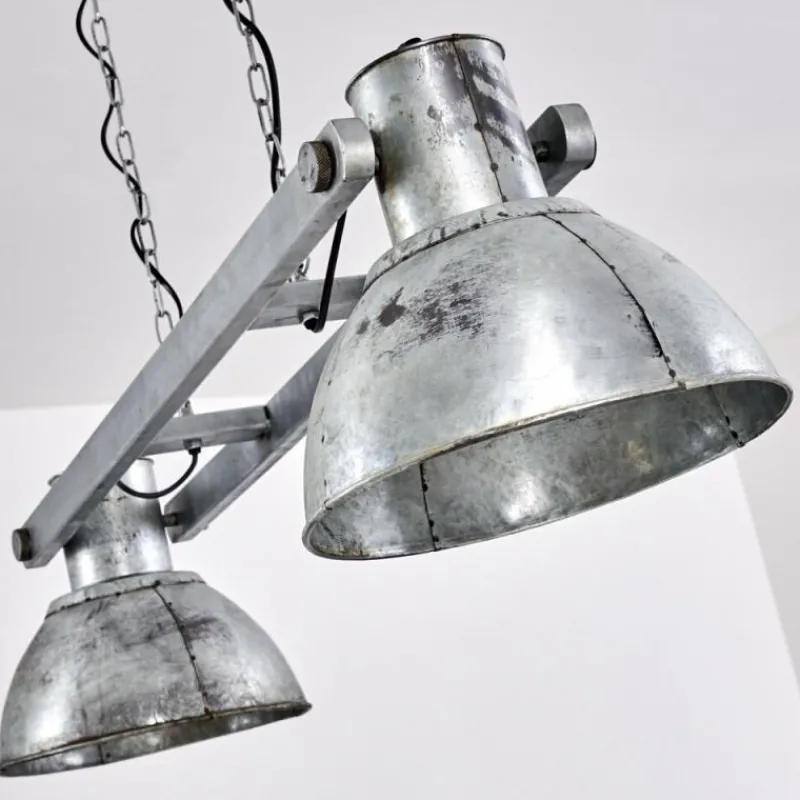 Lampes Industrielles-hofstein Suspension Svanfolk Gris, Rouille, 2 lumières