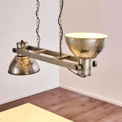 Lampes Industrielles-hofstein Suspension Svanfolk Gris, Rouille, 2 lumières