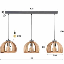 hofstein Suspension Tabua, 3 lumières* Suspensions