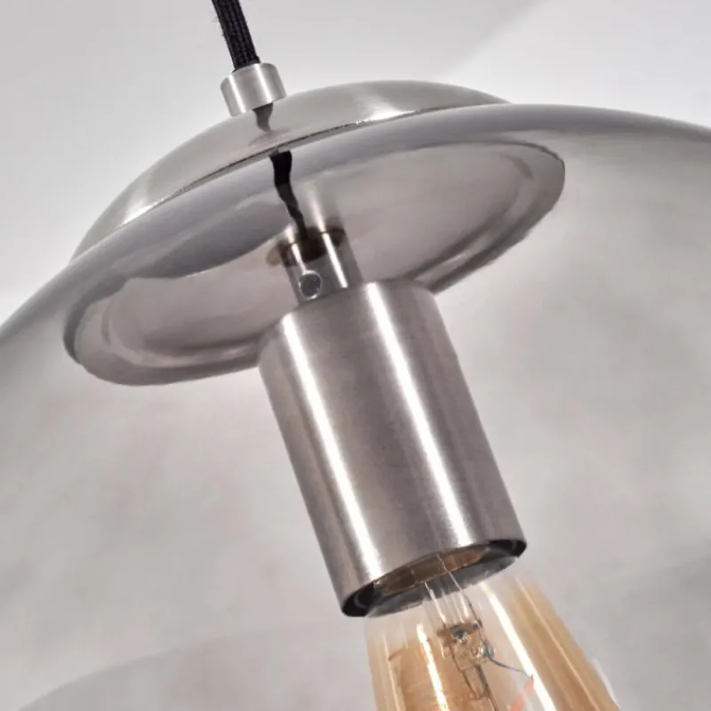 Suspension Verre Fumé-hofstein Suspension Talauta Nickel mat, 1 lumière
