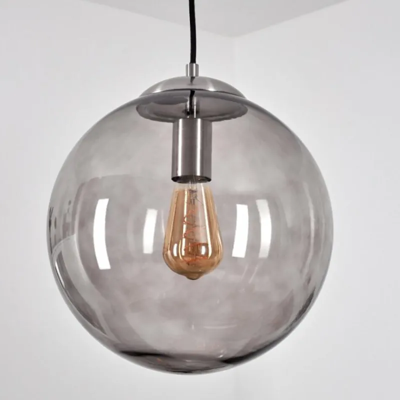 Suspension Verre Fumé-hofstein Suspension Talauta Nickel mat, 1 lumière