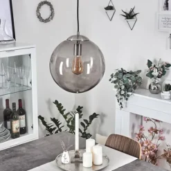 Suspension Verre Fumé-hofstein Suspension Talauta Nickel mat, 1 lumière