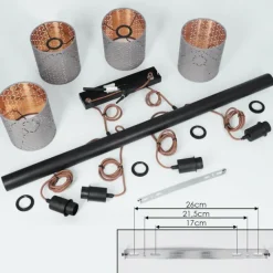 Lampes En Tissu-hofstein Suspension Tallaboa Brun, Noir, 4 lumières