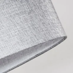 Lampes En Tissu-hofstein Suspension Tallaboa Gris, Nickel mat, 3 lumières