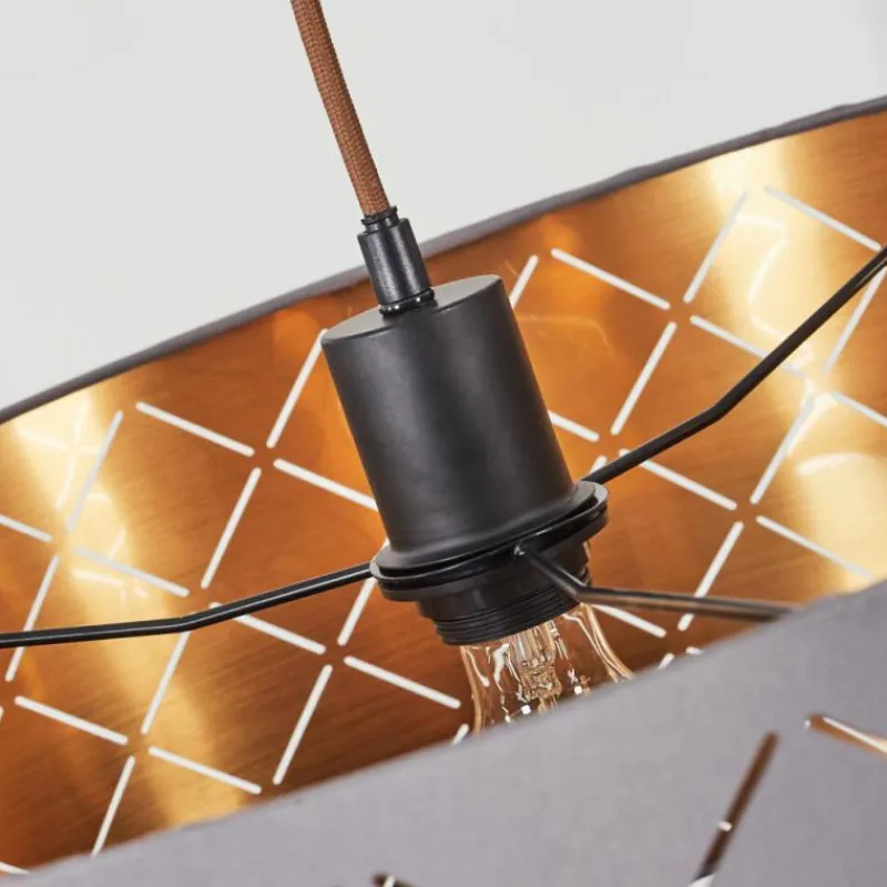 hofstein Suspension Tallaboa Gris, Cuivre, 1 lumière* Suspensions