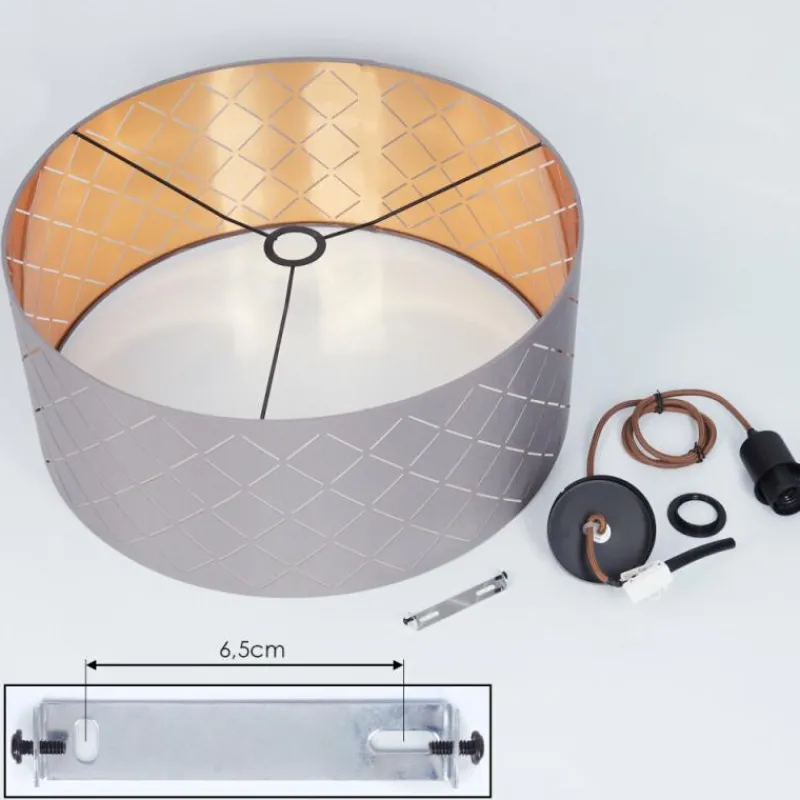 hofstein Suspension Tallaboa Gris, Cuivre, 1 lumière* Suspensions