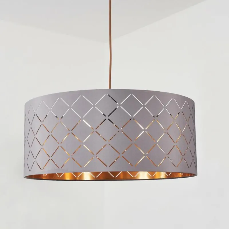 hofstein Suspension Tallaboa Gris, Cuivre, 1 lumière* Suspensions