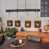 Lampes En Tissu-hofstein Suspension Tallaboa Noir, 4 lumières