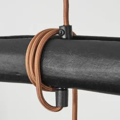 Lampes En Tissu-hofstein Suspension Tallaboa Noir, 4 lumières