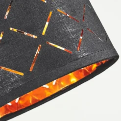 Lampes En Tissu-hofstein Suspension Tallaboa Noir, 3 lumières