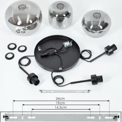 hofstein Suspension Talok Fumé, 3 lumières