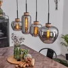 Suspension Verre Fumé-hofstein Suspension Talok Noir, 4 lumières