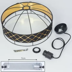 Lampes En Tissu-hofstein Suspension Tarasp Noir, 1 lumière