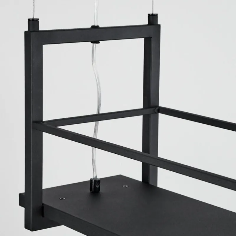 Lampes Industrielles-hofstein Suspension Tasan Noir, 4 lumières