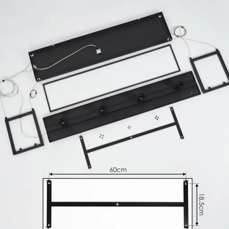 Lampes Industrielles-hofstein Suspension Tasan Noir, 4 lumières