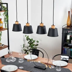 Lampes Dorées-hofstein Suspension Tatodere Brun, Noir, 4 lumières