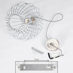 Lampes Vintages & Rétros-hofstein Suspension Tawasu Chrome, 1 lumière