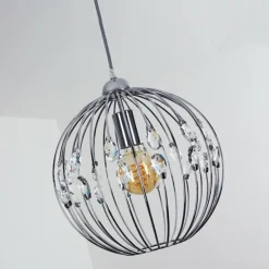 Lampes Vintages & Rétros-hofstein Suspension Tawasu Chrome, 1 lumière