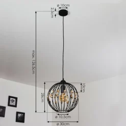 Lampes À Boules-hofstein Suspension Tawasu Noir, 1 lumière