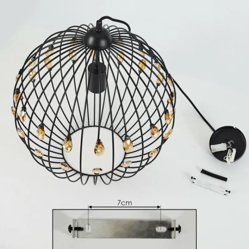 hofstein Suspension Tawasu Noir, 1 lumière