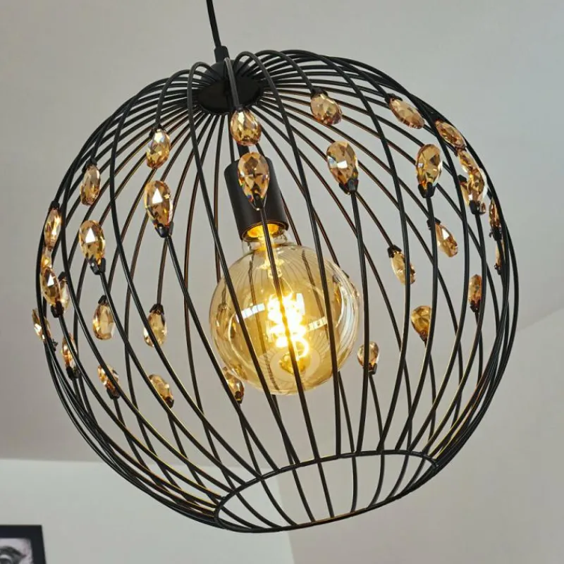 hofstein Suspension Tawasu Noir, 1 lumière