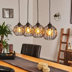 hofstein Suspension Tawasu Noir, 4 lumières* Suspensions