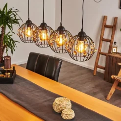 hofstein Suspension Tawasu Noir, 4 lumières* Suspensions