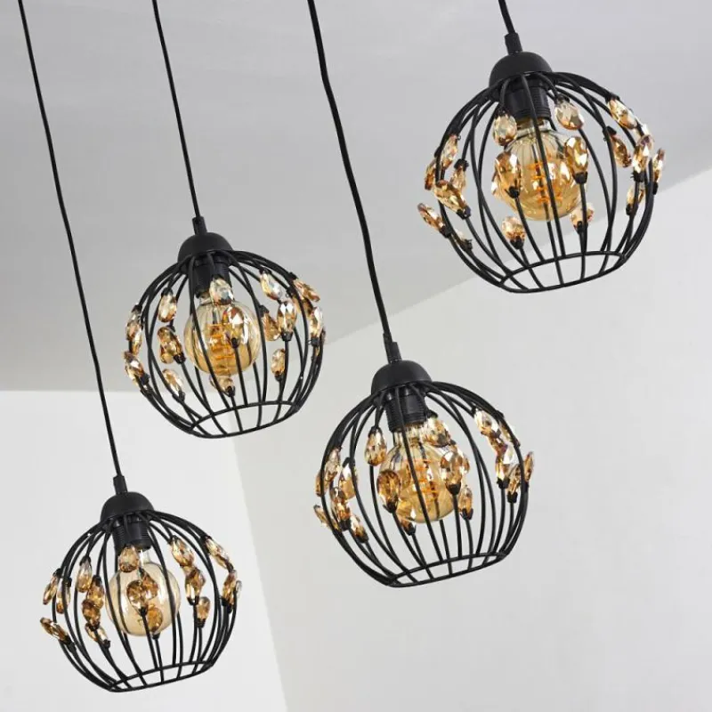 hofstein Suspension Tawasu Noir, 4 lumières* Suspensions