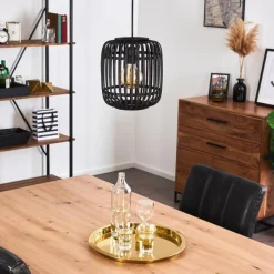 Style Boho-Chic-hofstein Suspension Teheran Noir, 1 lumière