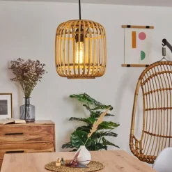 Style Boho-Chic-hofstein Suspension Teheran Noir, 1 lumière