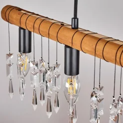 Luminaires Scandinaves-hofstein Suspension Tenche Écru, Noir, 5 lumières
