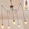 hofstein Suspension Tenna Cuivre, Noir, 5 lumières
