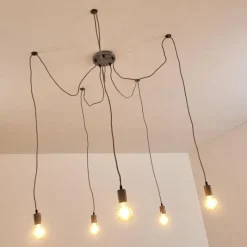 hofstein Suspension Tenna Gris, 5 lumières* Suspensions