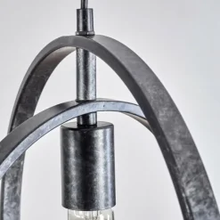 Lampes Industrielles-hofstein Suspension Tercel Brun foncé, Nickel mat, Noir, 3 lumières