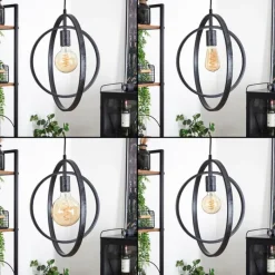 Lampes Vintages & Rétros-hofstein Suspension Tercel Noir, 1 lumière